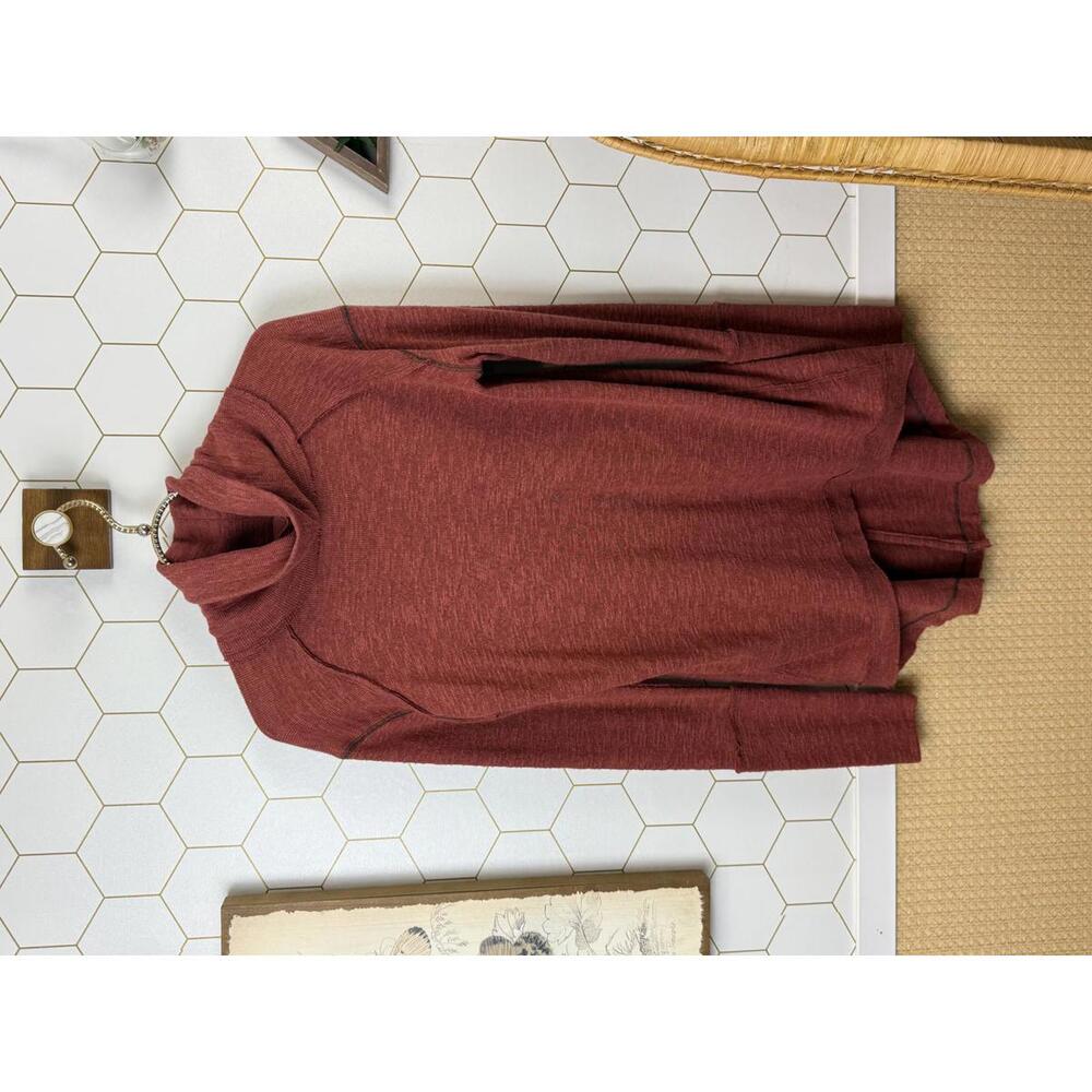 We The Free Rust Red Draped Split Back Turtleneck… - image 6